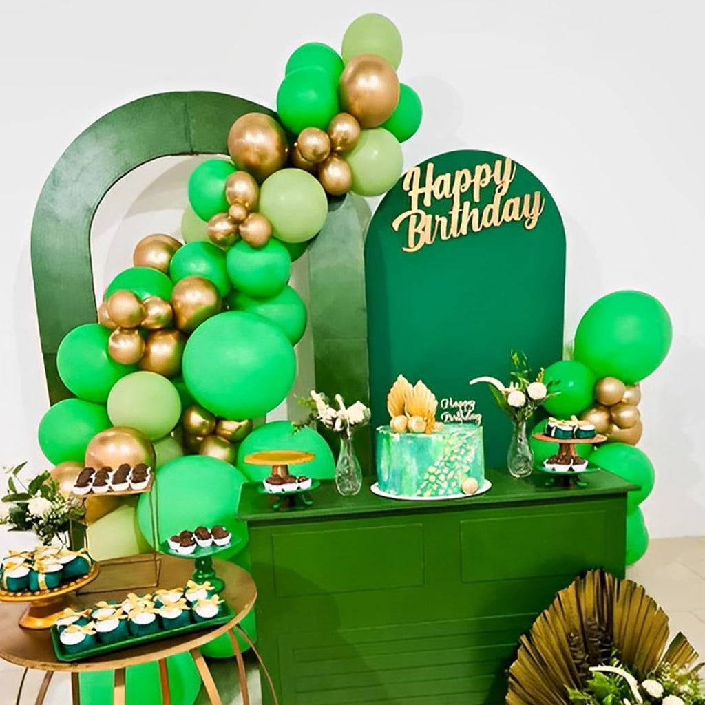 Voircoloria Green Balloons - 12-Inch Latex Balloons | 66-Pack for Graduation, Weddings, and Parties