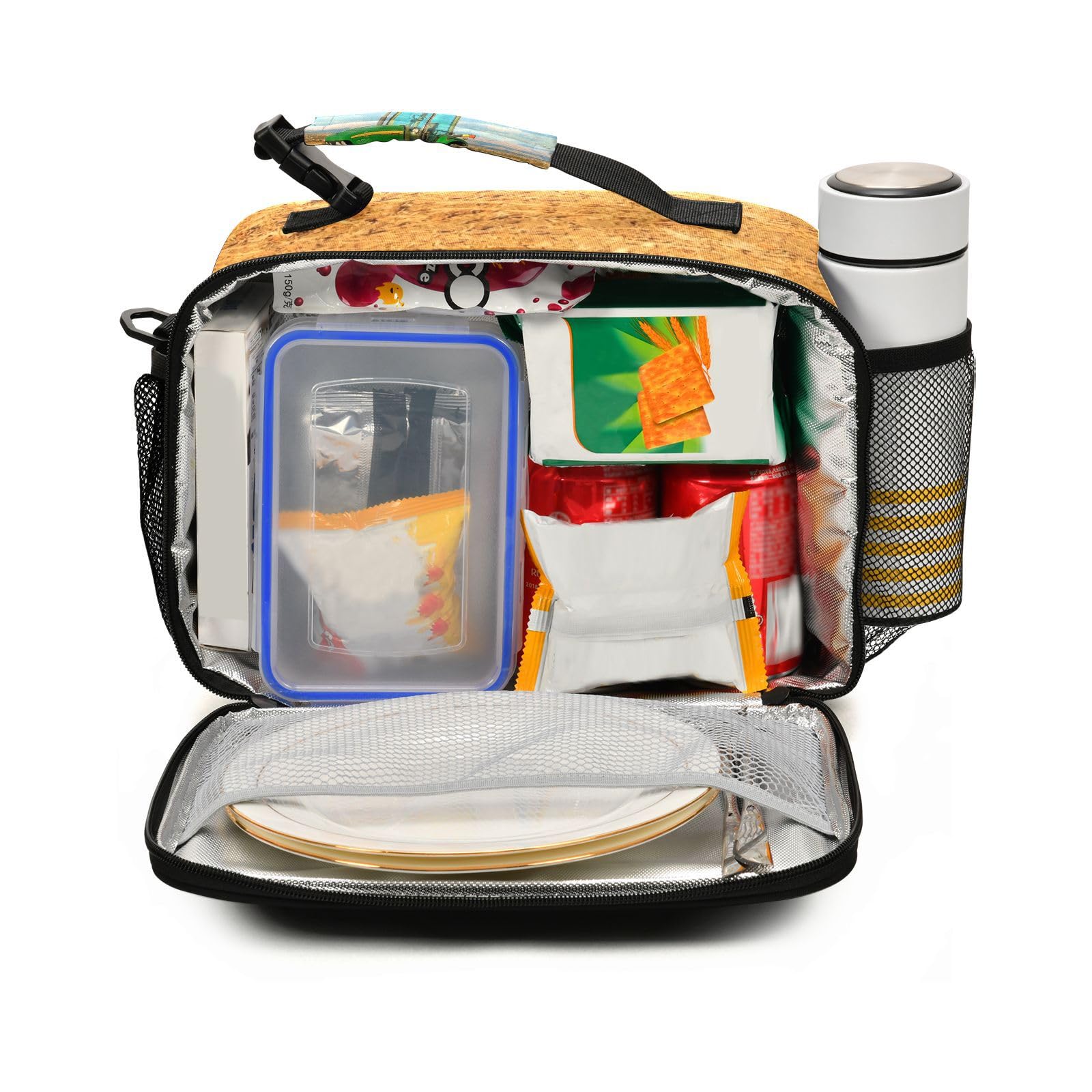 XDMXY Tractor Reusable Lunch Bags for Boys Girls, Shoulder Bag LunchBox Bags Container for School Work Picnic
