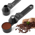 Coffee Scoop & Funnel for Reusable K Cups Refillable Coffee Pods Coffees Measuring Spoon Easy Slide Scoop with Funnel for Ground Coffees, Protein Powder, Tea(COLOR:black)