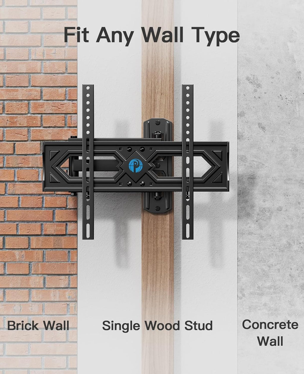 Pipishell Full Motion TV Wall Mount - Heavy Duty Articulating Arms for 26-65 Inch TVs | VESA 400x400mm, 77lbs Support