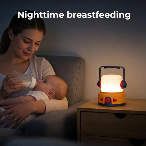 CBPLAY 4-in-1 Kids Night Light, Bluetooth Speaker, Story Player & White Noise Machine for Soothing Sleep - Rechargeable, Patented Pull-Handle, and Screen-Free, Perfect for Bedtime, Travel & Camping