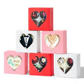 JCXGRVC 102PCS 4"x4"x2" Heart-Shaped Window Bakery Boxes in Red White, Pink, Perfect for Strawberries, Cookie, Mini Bundt Cakes, Chocolate Truffles & Small Desserts-Wedding and Party Favors