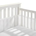 BreathableBaby Breathable Mesh Liner - Classic 3mm Mesh for Full-Size Cribs | White, Covers 3 or 4 Sides
