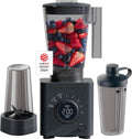 Chefman Obliterator 48 oz Countertop Blender - 1380W Power for Smoothies & Ice Crushing | Includes 2 Travel Jars - Midnight