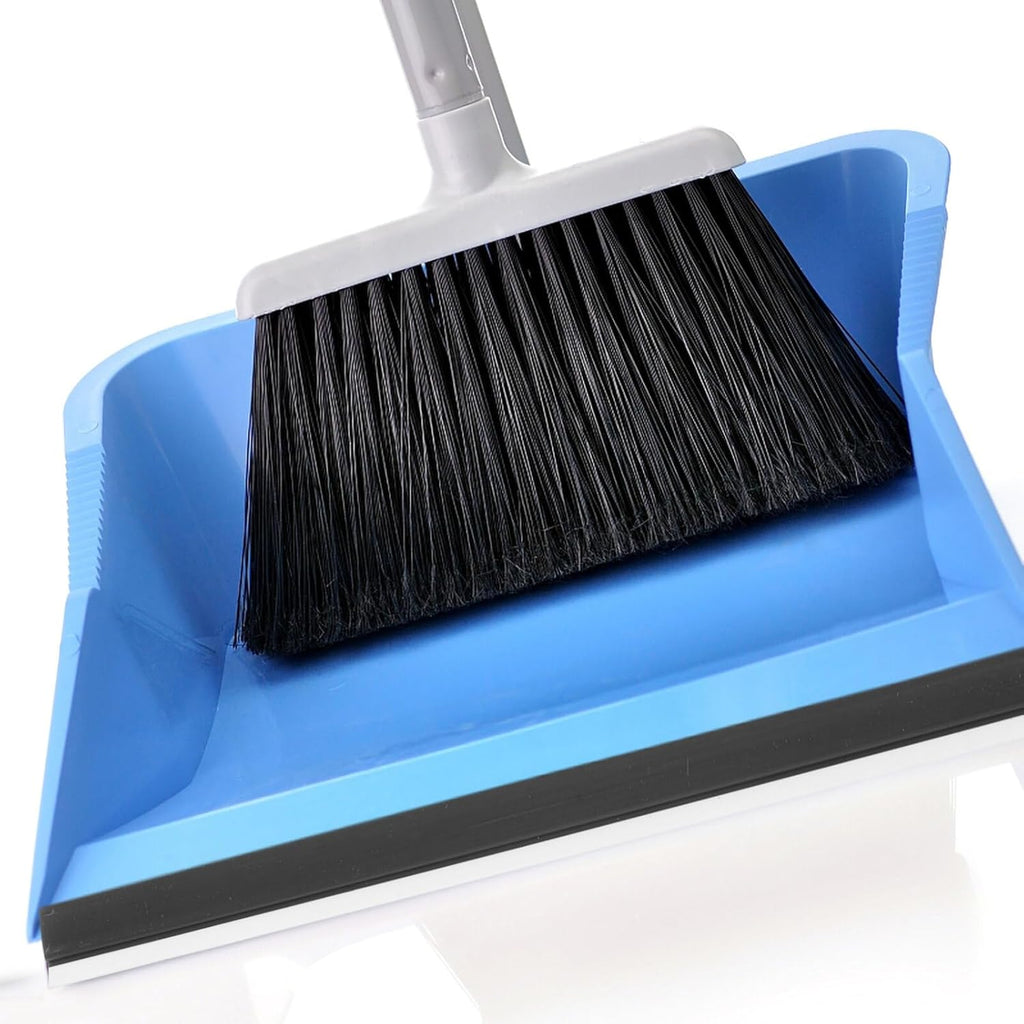 Skiennix 4Pcs Dustpan Rubber Lip Replacement Strips - Easy Installation for Efficient Cleaning | Soft Black