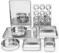 E-far 9-Piece Stainless Steel Baking Pan Set - Versatile Bakeware for Cakes, Cookies & Muffins | Dishwasher Safe