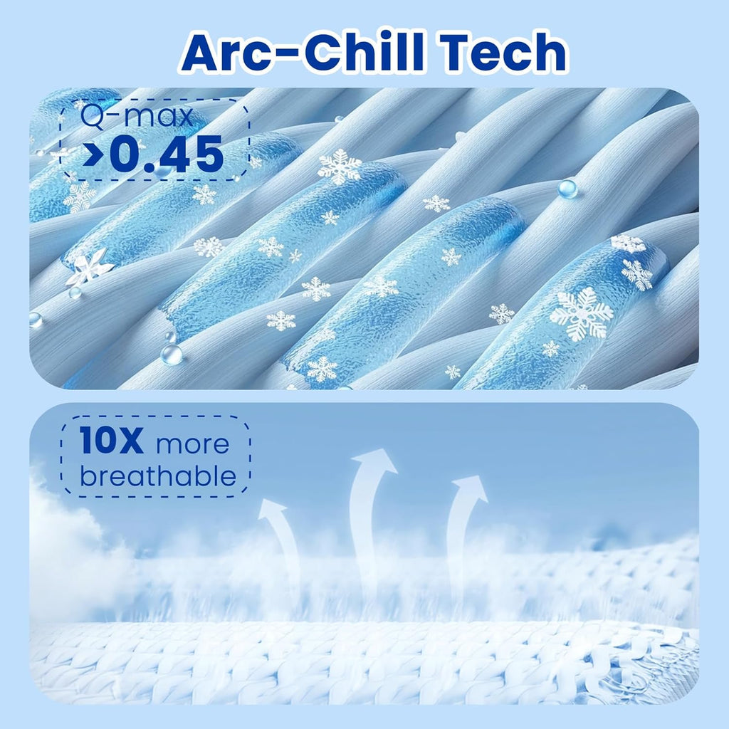 Topcee Cooling Blanket - Ultra-Cool Lightweight Queen Size (90"x90") | Absorbs Heat for Comfortable Sleep
