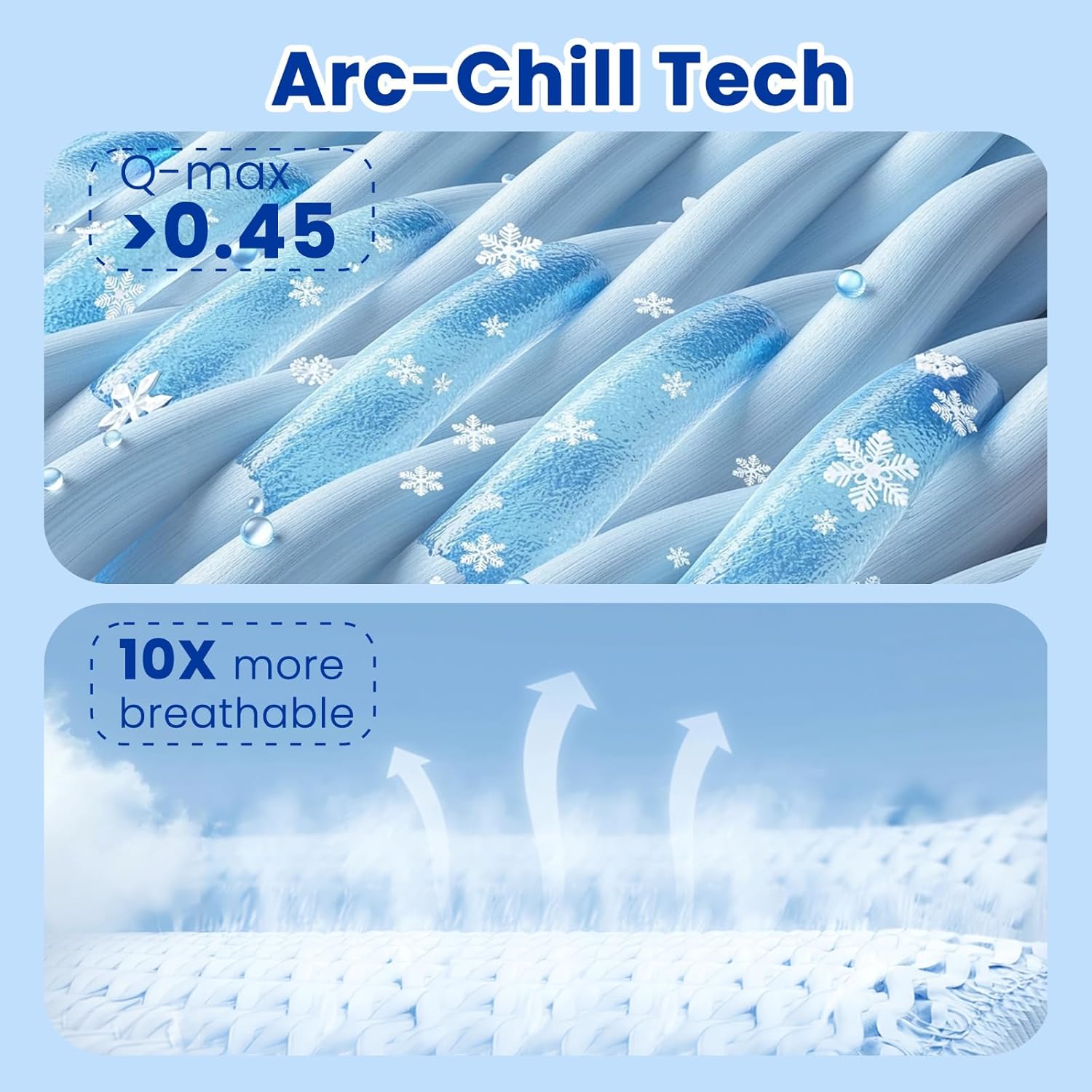 Topcee Cooling Blanket - Ultra-Cool Lightweight Queen Size (90"x90") | Absorbs Heat for Comfortable Sleep