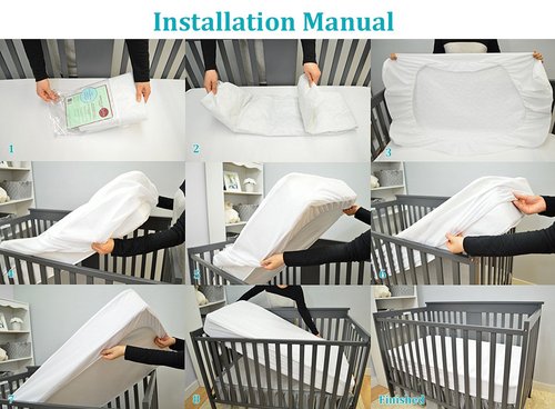 American Baby Company Waterproof Fitted Crib Mattress Protector 52" x 28" - Quilted, Noiseless, Soft & Breathable Crib & Toddler Mattress Pad Cover