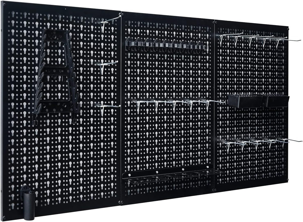 Ultrawall Pegboard Wall Organizer - 4 ft Metal Tool Storage Kit with 45 Accessories for Garage