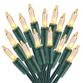 Brizled Warm White Clear Christmas Lights Connectable, 21FT 100 Count Mini Incandescent String Lights Plug in, Waterproof Xmas Tree Lights Green Wire for Indoor Outdoor Home Party Garden Yard Decor