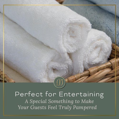 White Extra Large Washcloths Set of 6 Soft Body Cloths 13” x 13” 70% Viscose Derived from Bamboo, 30% Cotton Spa-Like Feel Silky for Skin Cleansing