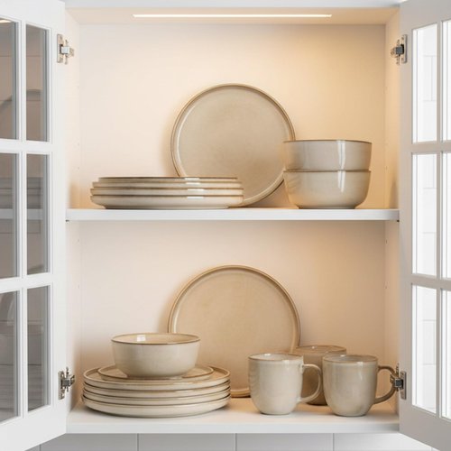 AmorArc Dinner Plates Set of 6, 10.5 Inch Reactive Glaze Ceramic Plates Set, Microwave, Dishwasher Safe, Scratch Resistant, Modern Large Dinnerware Dishes Set Kitchen Stoneware Plates
