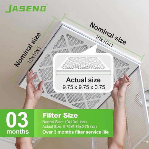 MERV 8 10x10x1 Furnace Air Filters by [Brand Name] - 6 Pack HVAC Replacement | Efficient Dust & Allergen Filtering