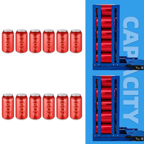 ITSKAGE Pneumatic Can Crusher with 6 Cans Design, Aluminum Can Crushers for Recycling, Can Smasher Simple and Fast Operation, Countertop Installation