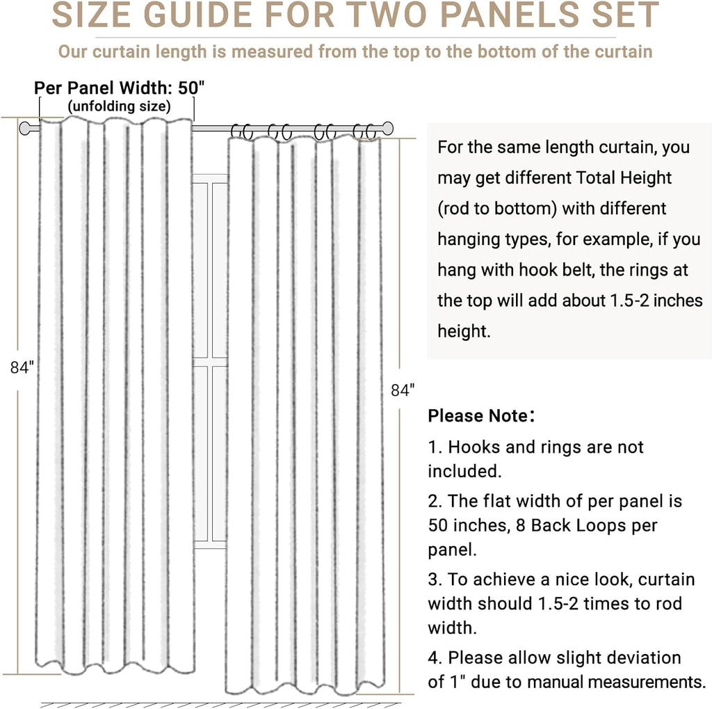 Skiennix Blackout Curtains - 100% Blackout Thermal Insulated Drapes | Olive Green, 50" W x 102" L, 2 Panels Set