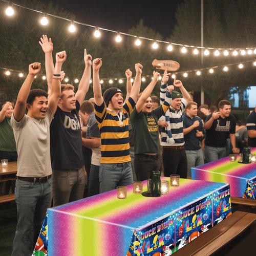 tineit 3 Pieces Football Tablecloth, 108 * 54 Inch Football Party Decorations Table Cover, Touch Down Football Tablecloth, Football Party Decorations 2026 Tablecloth for Football Party