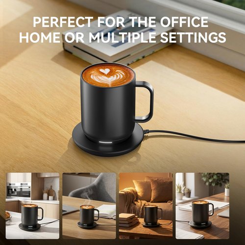 FEFAIA Charging Coaster 2 Compatible with Temperature Control Smart Mug 2 and 1/Travel Mug, Wireless Charger Power Dock Base for Home & Office