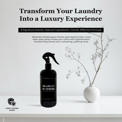 Mavwicks Fragrances All Purpose Cleaner Spray (Brazilian Summers) 16 Oz – Multipurpose Surface Cleaning Spray for Kitchen, Bathroom, Floors and Counters, Home and Office, Natural and Non-Toxic