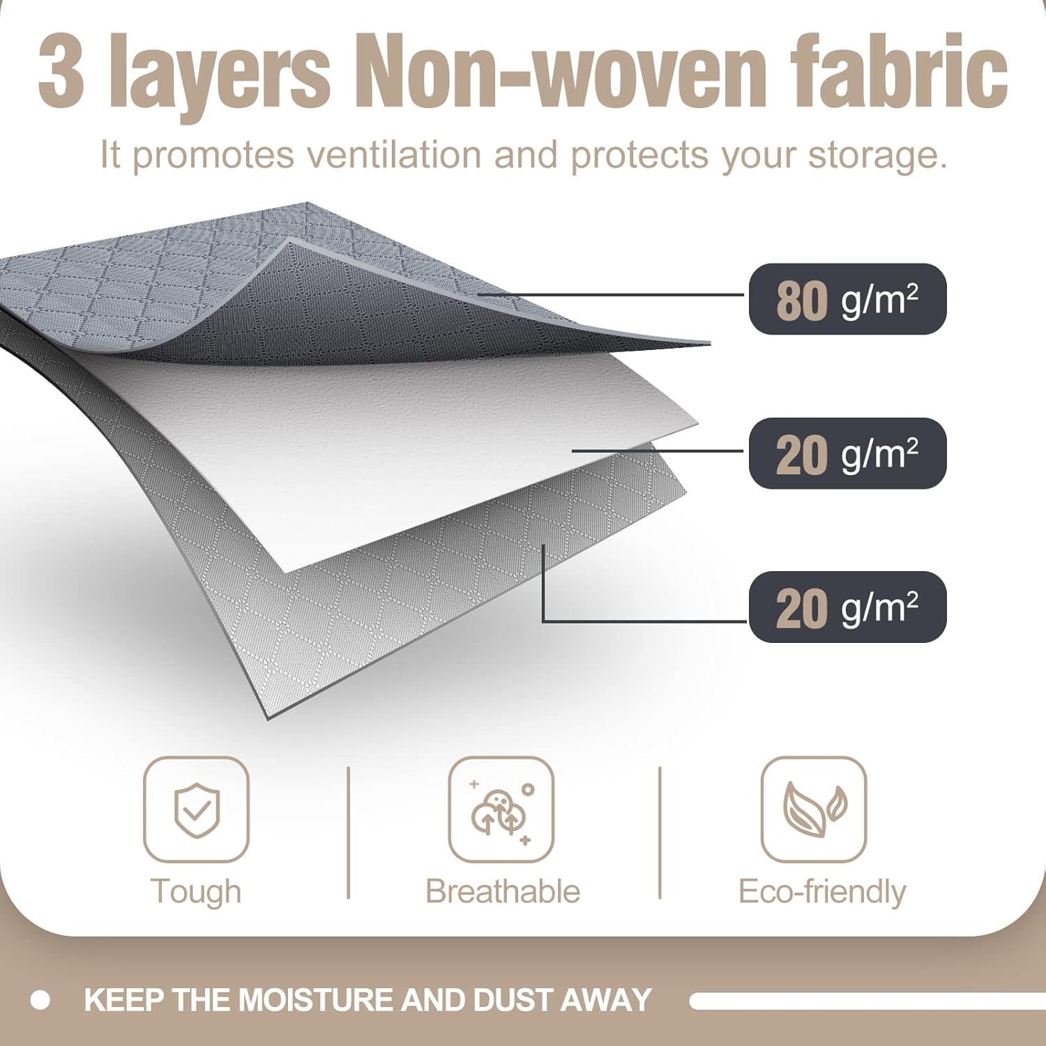 Skiennix 90L Large Storage Bags - 4 Pack Foldable Closet Organizers with Durable Handles | Grey