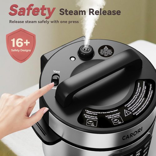 Instant Pot Electric Pressure Cooker - 6 Qt Programmable with Touchscreen & 9 Functions | 1000W Silver
