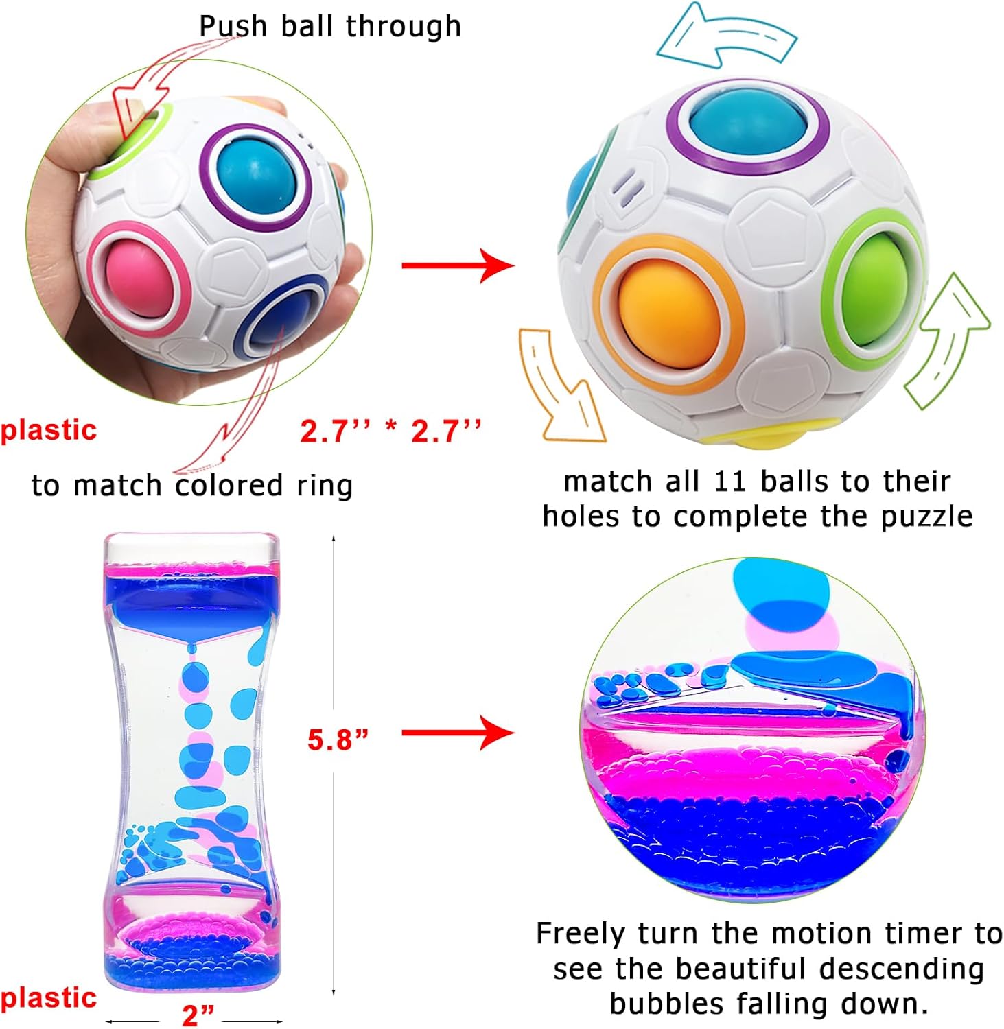 Scientoy Fidget Toy Set - 35 Pcs Sensory Toys for Anxiety Relief | Perfect for Kids & Adults
