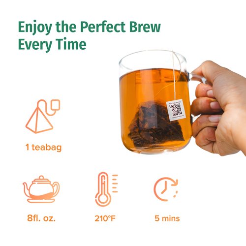 NEPAL TEA Organic Chai Tea Bags from the Himalayas, Chai Spice Blend - 15 Pyramid Tea Bags, Single Origin Chai Spice Tea - Black Tea Bags, Loose Leaf Tea Inside (Nepali Breakfast), 6 Pack