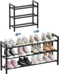 Mavivegue Expandable Shoe Rack - 3-Tier Adjustable Organizer for Closet & Entryway - 18-33”