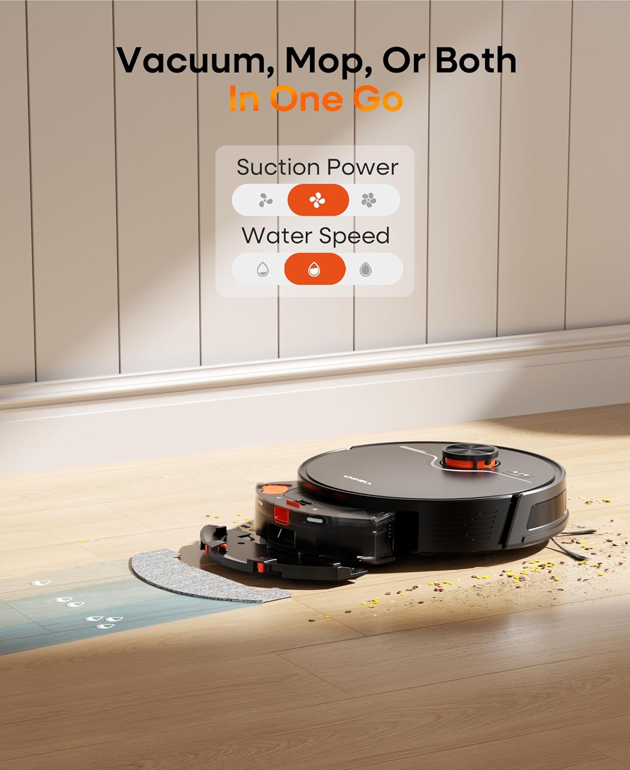 Skiennix Robot Vacuum and Mop Combo - Self-Emptying 7000Pa Cleaner with LiDAR Navigation | 180 Mins Run Time, Home Mapping for Pet Hair and Hard Floors