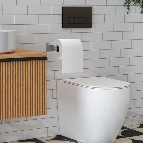 Toilet Paper Holder, Self-Adhesive Toilet Paper Roll Holder for Bathroom and Washroom, No-Drill SUS 304 Stainless Steel