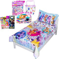 My Little Pony Sheet Set - My Little Pony Bedding Bundle for Toddler Beds Includes 1 Flat Sheet, 1 Fitted Sheet, 1 Pillow Cases, 1 Quilted Bedspread, More | MLP Bedding