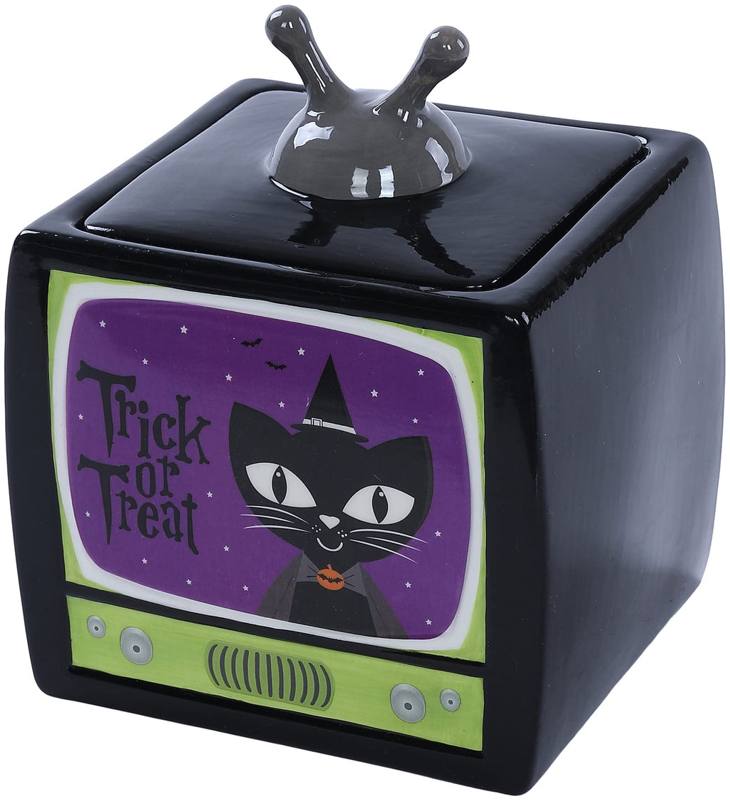 Stephanie Imports Trick or Treat - Vintage TV Halloween Themed Fall Holiday Ceramic Cookie Jar