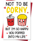 IDU Funny Valentines Day Card,Valentines Day Cards Gifts for Him Her,Valentines Day Card for Husband Wife Boyfriend Girlfriend Fiance Fiancee Men Women with Corny Popcorn Pun Design
