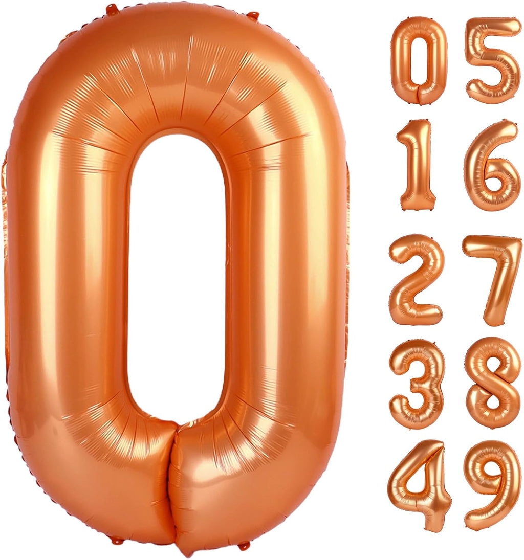 Orange Number Balloon by [Brand Name] - 40 Inch 0 Balloon for Birthday Celebrations | Perfect Party Decoration