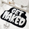 Get Naked Bath Mat - Ultra Soft Non-Slip Bathroom Rug | Funny Decor for Any Bathroom (Black)