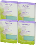 Buf-Puf Body Sponge, Bath Sponge, Dermatologist Developed, Cleanses Skin of Dirt, and Excess Oil, Reusable, Exfoliating, 4 Count