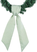 Green & White Gingham Wreath Sash by [Brand Name] - 5.12" Wide x 54.33" Long | Perfect for St. Patrick's Day & Spring Decor