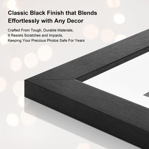 HOUSE DAY 16x20 Poster Frame MDF Wood and Polished Plexiglass 16 x 20 Picture Frame Black for Horizontal or Vertical Wall Mounting 16x20 Poster Frames for Large Size Picture 3 Pack