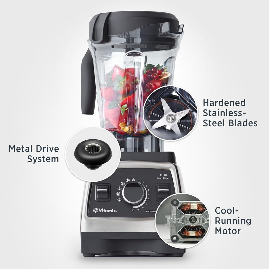 Vitamix Professional Series 750 Blender - Professional-Grade, 64 oz Low-Profile Container, Black, Self-Cleaning
