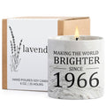 60th Birthday Gifts for Women - 1966 Birthday Gifts for Women Men, 60 Year Old Bday Gift for Her Female, 6oz Sixty Lavender Decor Ceramics Candle