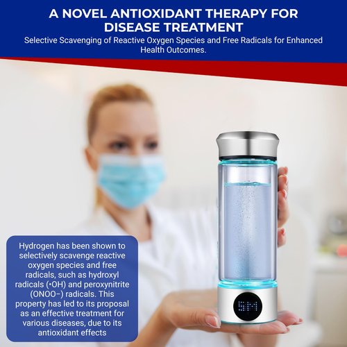 Level Up Way - 2026 New Hydrogen Generator Water Bottle SPE PEM Technology Water Ionizer (Classic, Silver - LED)