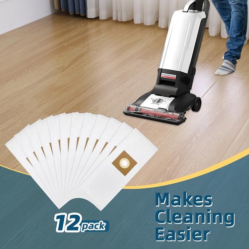 12 Pack Type Y HEPA Vacuum Bags Replacement for Hoover WindTunnel Upright Style Y, Z, YZ Vacuum Cleaners, 4010100Y Filter Bag