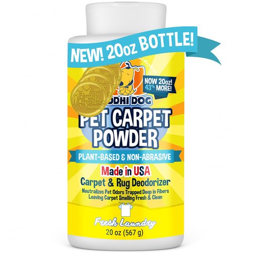Bodhi Dog Natural Carpet Deodorizer Powder - Dry Pet Smell Eliminator & Urine Odor Remover - Loosens Fur & Dirt - Plant-Based Room Freshener for Vacuuming Home - Fresh Laundry (Pack of 1)