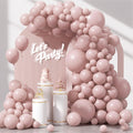 Skiennix Dusty Pink Balloons - 120-Piece Set in 5-18 Inch Sizes | Perfect for Weddings, Gender Reveals & Parties