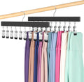 Skiennix Legging Organizer - 360° Rotating Pants Hangers with Clips | Holds 20 Leggings & Jeans (2 Pcs)