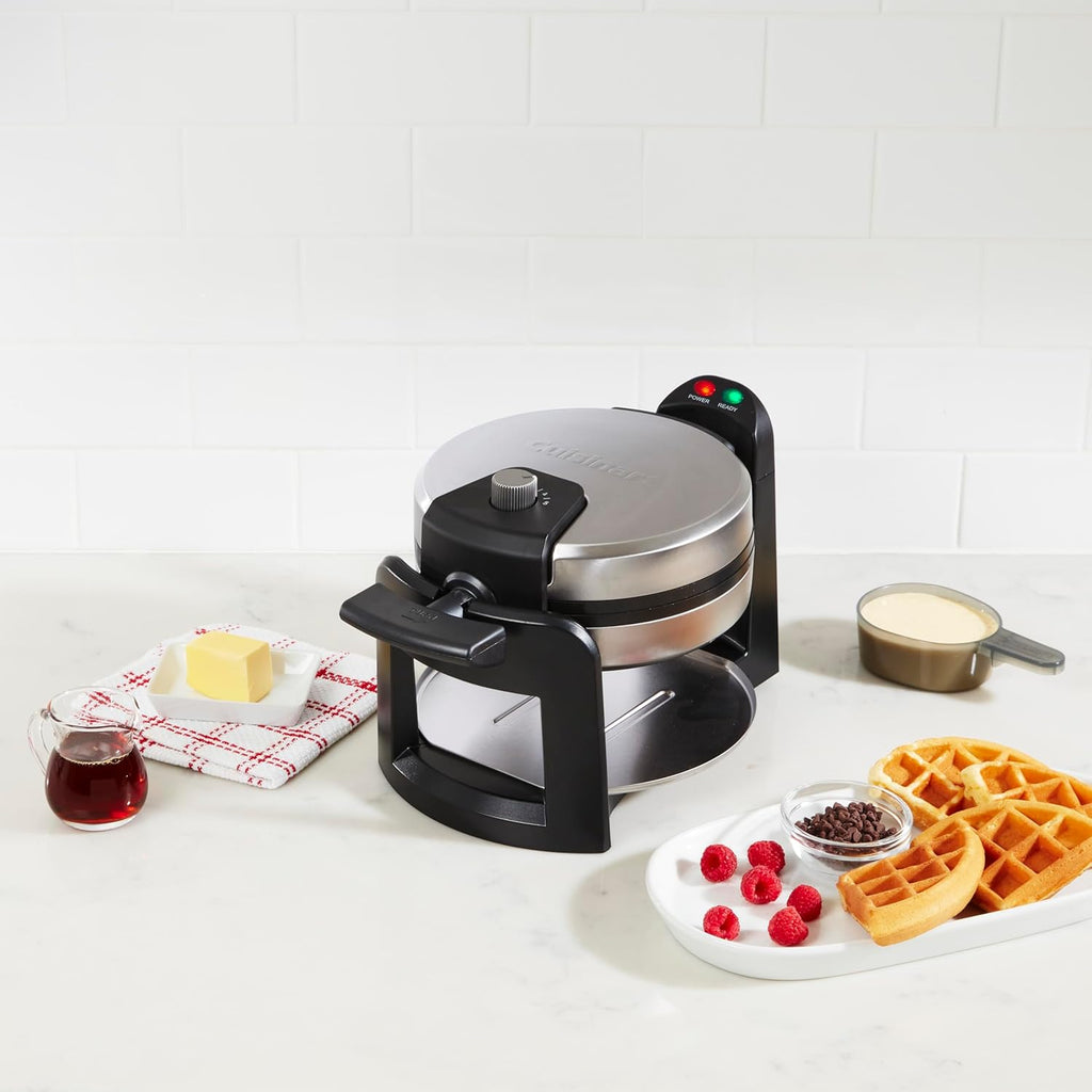 Cuisinart Belgian Waffle Maker - Round Flip Design for Perfect 1" Thick Waffles | Model WAF-F30NAS