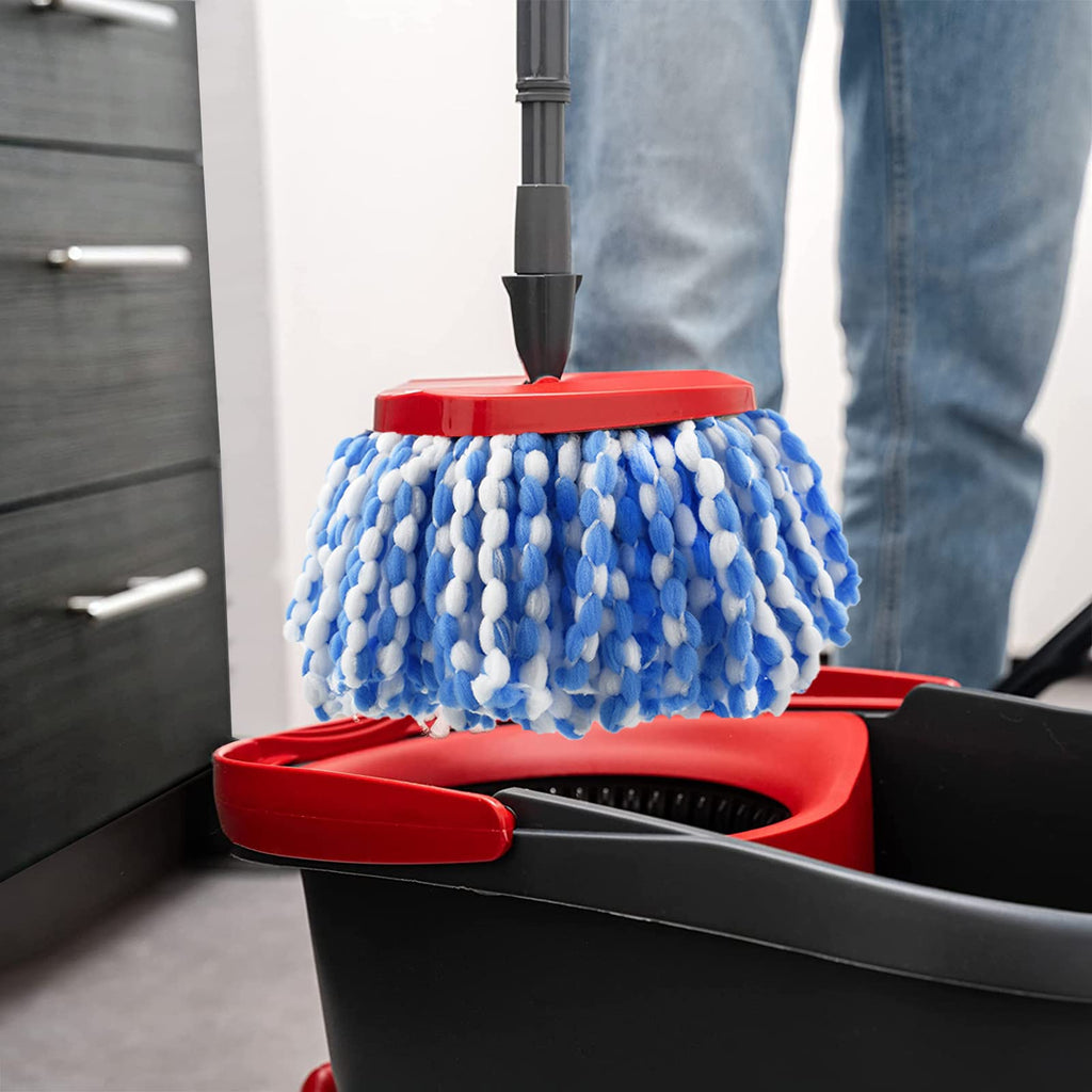 Spin Mop Replacement Head Compatible with O-Ceda 2-Tank Dual System RinseClean Microfiber Spin mop Refill for O Ceda Mop Replace Head (4 Pack)