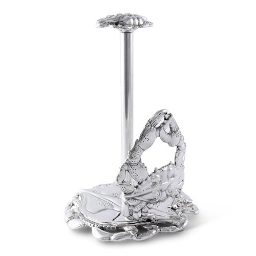 Arthur Court Crab Countertop Metal Paper Towel Holder - Coastal Ocean Theme 13 inches Tall Heavy Duty Quality