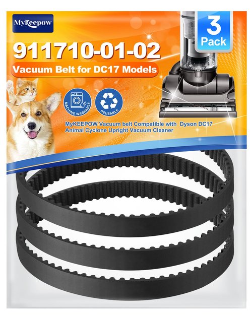 MyKEEPOW DC17 Vacuum Belts Compatible with DC17 Animal Absolute Vacuum Cleaner, Replace Part 911710 01 02