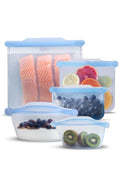 Ziploc Endurables Pouch and Containers Variety Pack, Reusable Silicone Bags and Food Storage Meal Prep Containers for Freezer, Oven, and Microwave, Dishwasher Safe, 5 Total